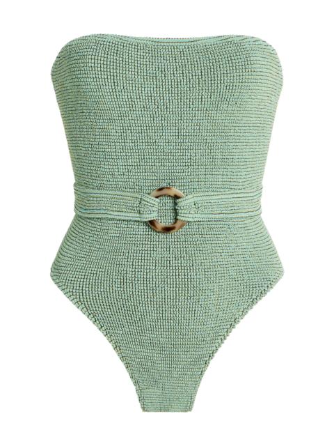 bond-eye Fane Belted One-Piece Swimsuit green