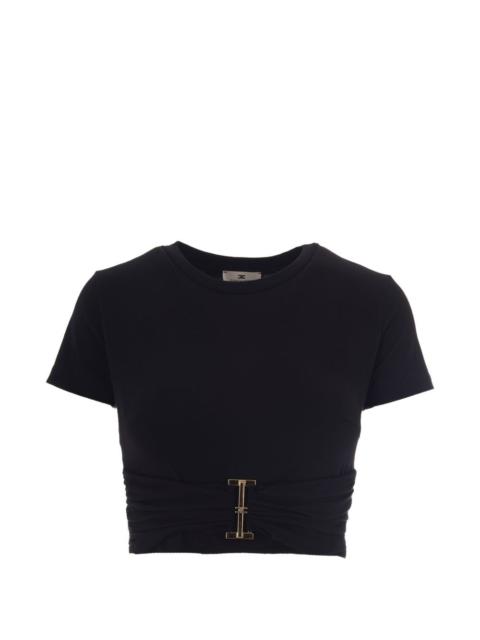ELISABETTA FRANCHI logo-plaque T-shirt