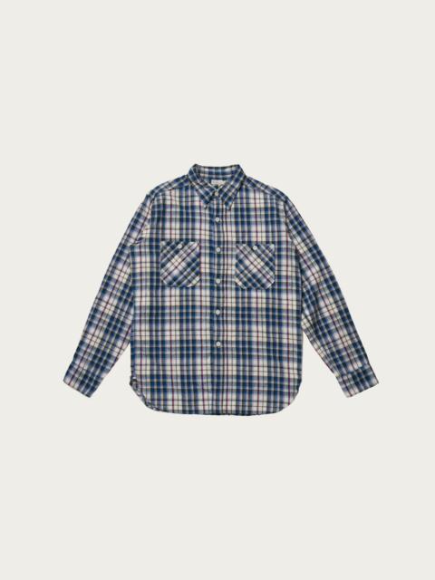 Warehouse & Co. 3055 Long Sleeve Check Work Shirt - Blue