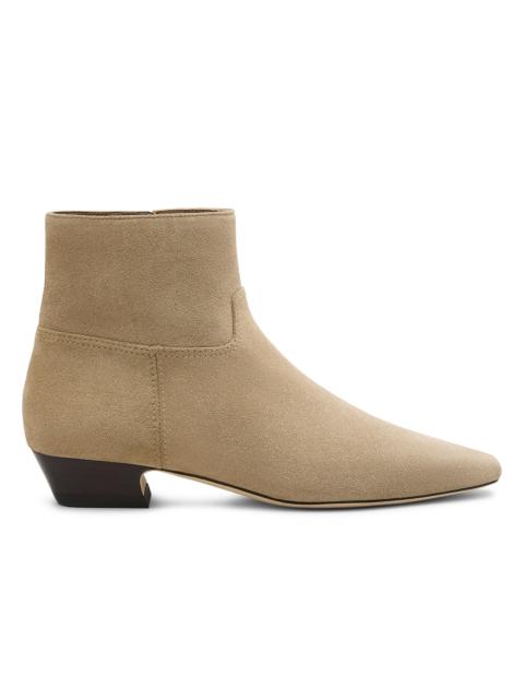 Stuart Weitzman Women's Stassi Suede Ankle Boots - Golden Olive Marron Vino