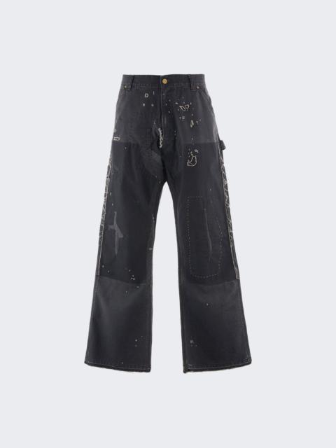 SAINT M×××××× Double Knee Duck Pants Black