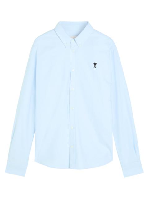 Ami Paris Logo-embroidered Cotton Shirt