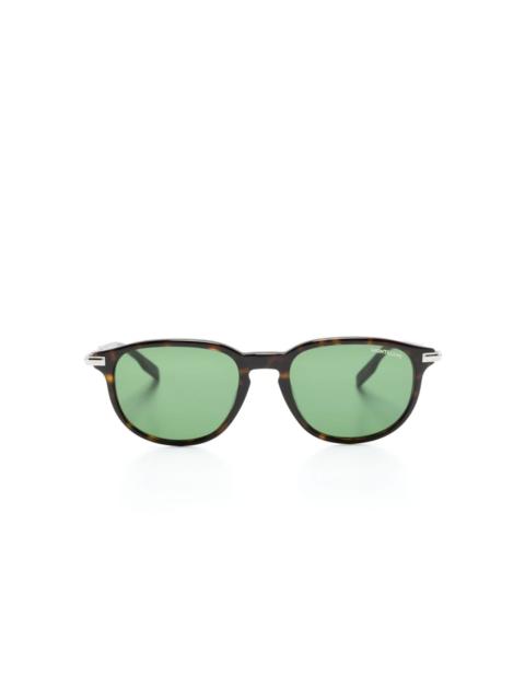 Montblanc tortoiseshell round-frame sunglasses