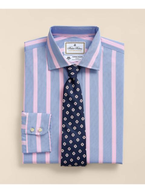 Brooks Brothers Brooks Brothers X Thomas Mason® Cotton Poplin English Collar, Bold Stripe Dress Shirt