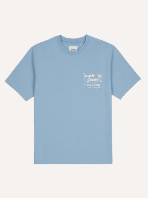 Drake's Blue ‘Shuck’ Print Short-Sleeve Hiking T-Shirt