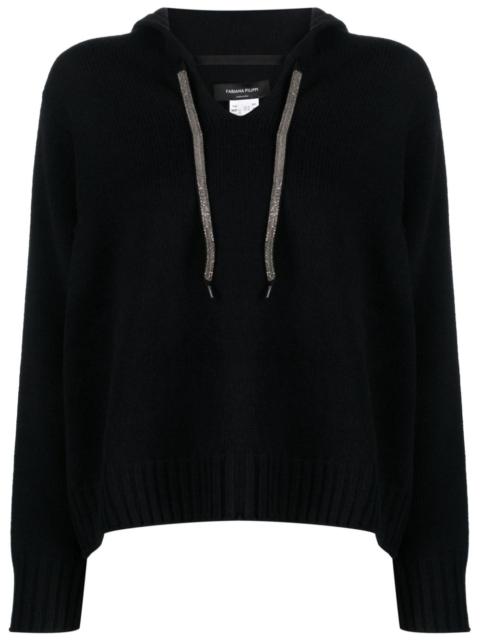 FABIANA FILIPPI hooded V-neck jumper