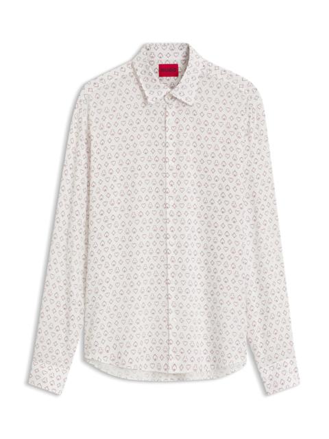HUGO MEN'S SLIM-FIT SHIRT FOR A DEFINED LOOK