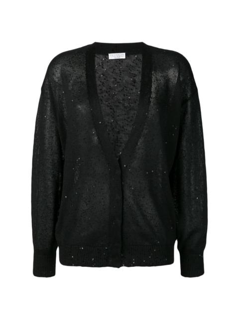 Brunello Cucinelli sequin embroidered cardigan