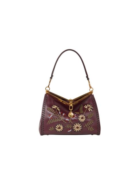 Etro Medium Vela Shoulder Bag burgundy