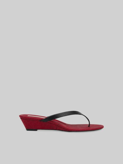 CHRISTOPHER ESBER Christopher Esber Scala Cork Wedges - Flame/Black
