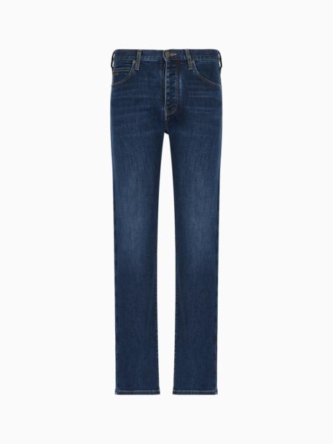 EMPORIO ARMANI J21 Regular-fit jeans in washed 11.5 oz comfort denim