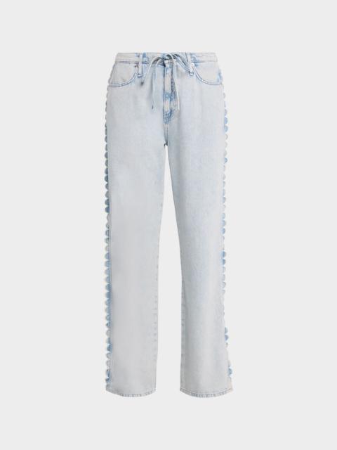 rag & bone Featherweight Phoebe Scalloped Drawstring Jeans