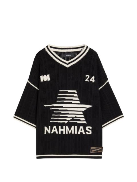 NAHMIAS V-neck graphic jersey