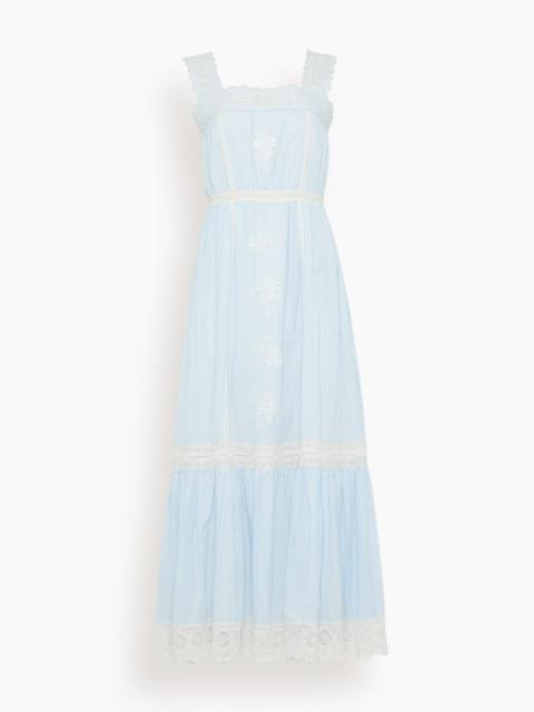 XÍRENA Anita Dress in Blue White Stripe