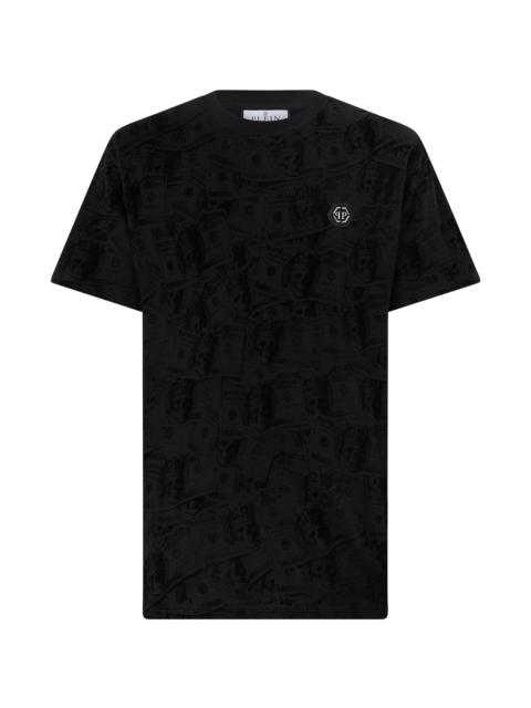 PHILIPP PLEIN Philipp Plein Dollar-print Logo-plaque T-shirt