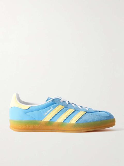 adidas Originals Gazelle Indoor Leather and Suede-Trimmed Shell Sneakers