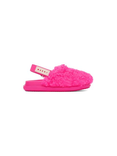 Marni Pink Sabot Strap Loafers