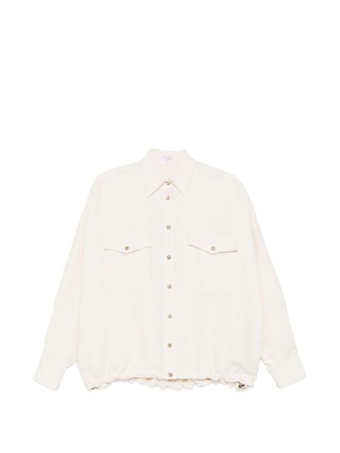 Brunello Cucinelli flap-pocket drawstring shirt