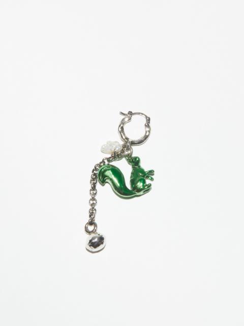 Acne Studios Squirrel charm earring - Antique Silver