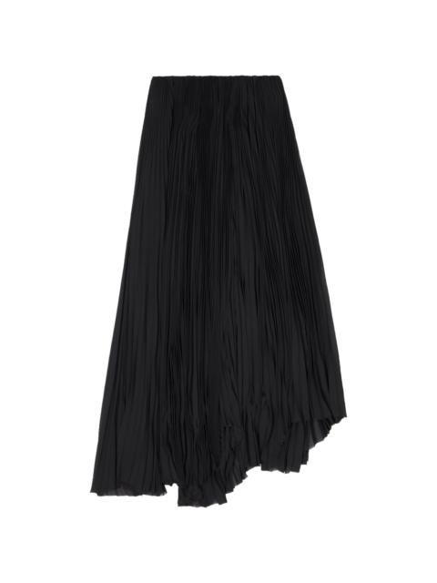 asymmetric pleated skirt