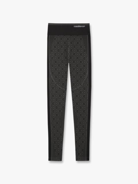 CASABLANCA Grey Seamless Monogram Leggings | Casablanca Paris