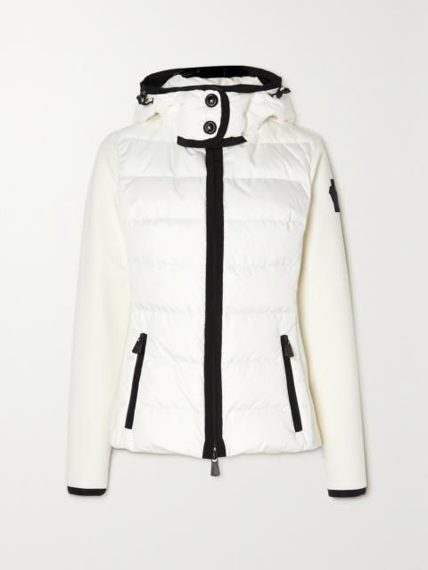 Moncler Grenoble Lamoura Hooded Grosgrain-trimmed Quilted Down Ski Jacket