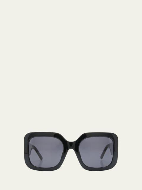 Marc Jacobs J Marc Logo Square Acetate Sunglasses