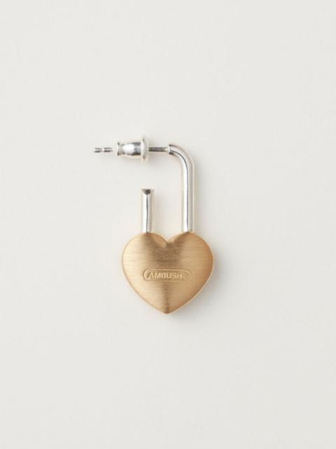 SMALL HEART PADLOCK EARRING