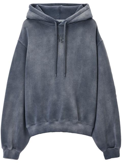 Puff Logo Hoodie In Structured Terry