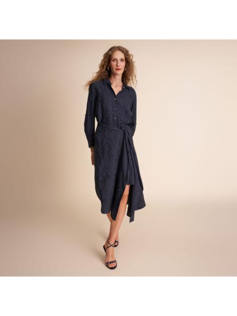 M.M.LaFleur Taka Wrap Dress - Twill Floral Jacquard