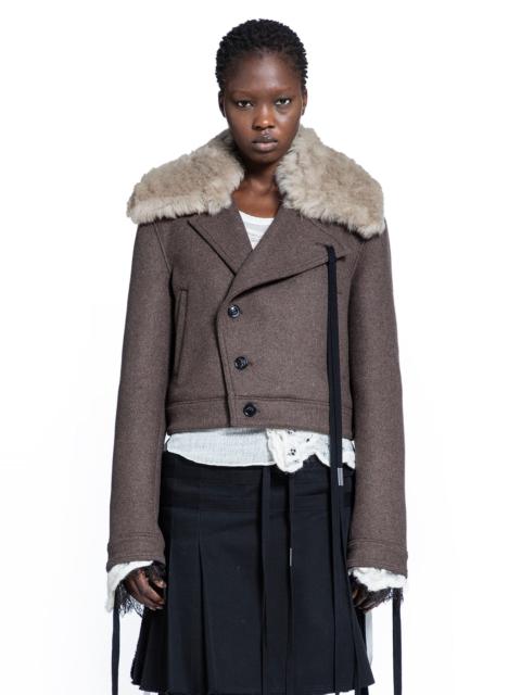Ann Demeulemeester Wiebke Wool And Shearling Perfecto