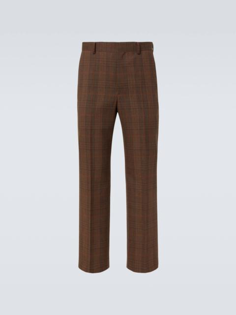 AURALEE Prince of Wales check wool straight pants