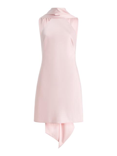SIGNIFICANT OTHER Exclusive Lucile Satin Mini Halter Dress pink