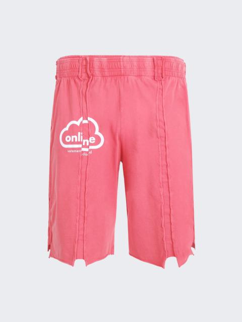 VETEMENTS Online Cut-Up Shorts Red