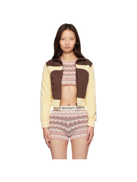 Palm Angels Yellow & Brown Colorblock Track Jacket