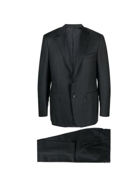 single-breasted wool suit