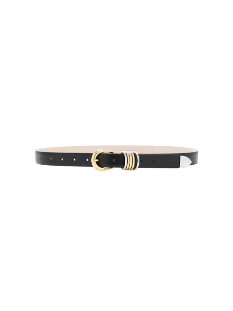 DÉHANCHE Hollyhock Leather Belt black