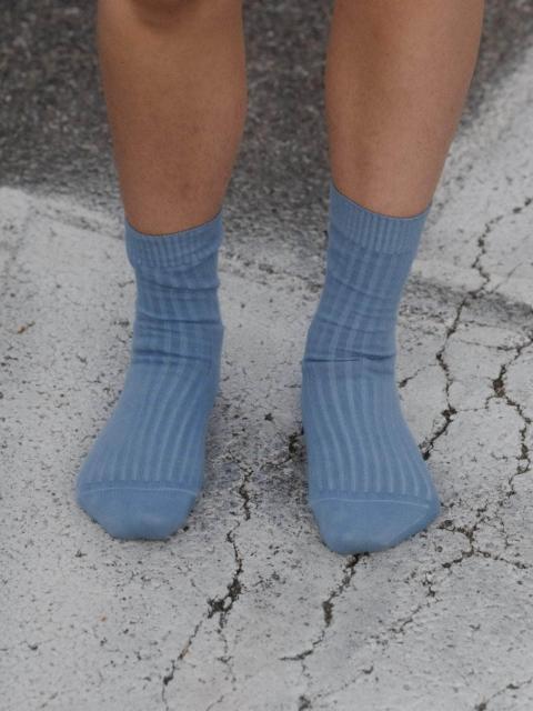 BASERANGE Rib Overankle Socks
                  - Organic Cotton Rib
