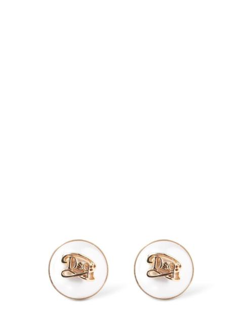 Dsq2 faux pearl clip-on earrings