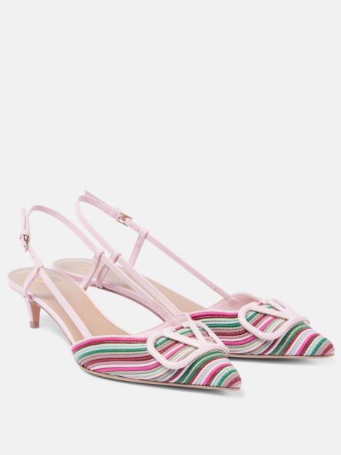 VLogo Signature slingback pumps