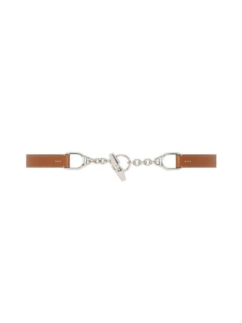 Ralph Lauren Toggle Skinny Belt - Brown