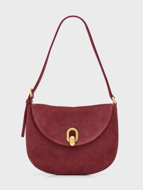 SAVETTE The Tondo Suede Hobo Bag