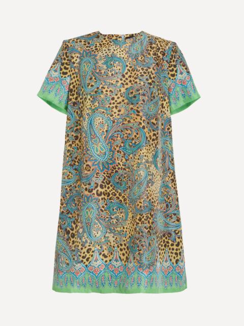 Etro Animal Paisley Silk Mini Tunic Dress