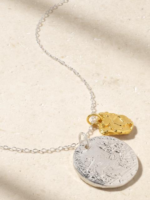 ALIGHIERI The Collisione Recycled Silver And Gold-plated Necklace