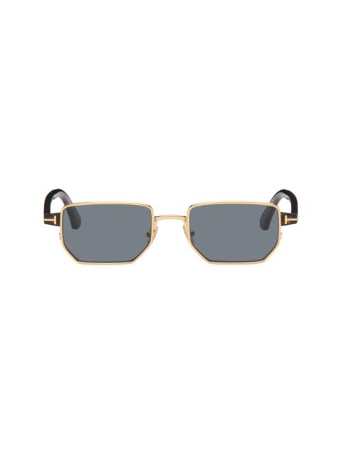 TOM FORD Gold & Black Liam Sunglasses