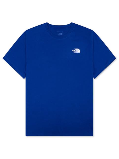 The North Face RED WHITE & BLUE REGULAR S/S TEE - BLUE