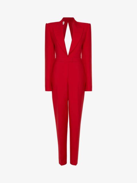 Alexander McQueen All-in-one Tailored Suit in Lust Red