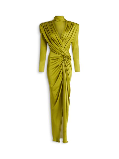 Balmain Long silk chiffon dress