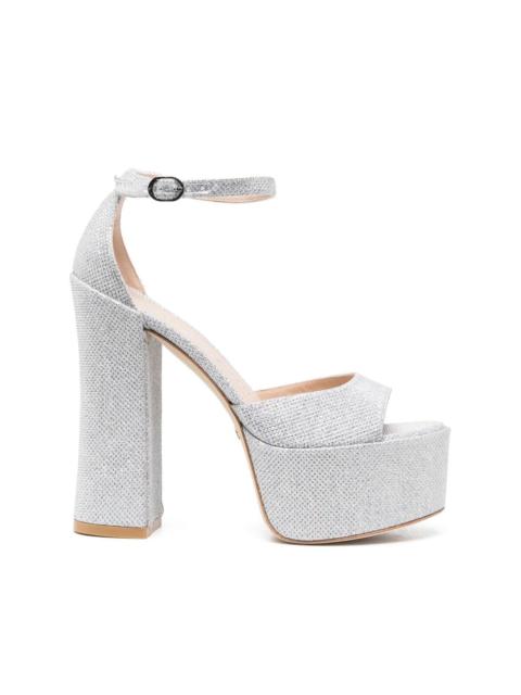 Stuart Weitzman 150mm glittered platform sandals
