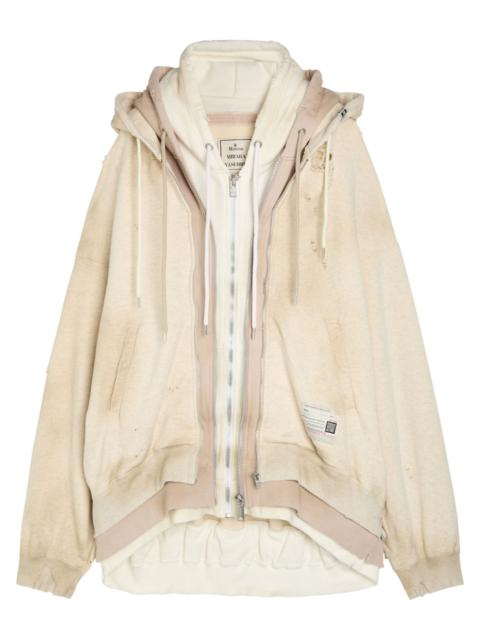 Maison MIHARAYASUHIRO Maison Mihara Yasuhiro Layered-effect Hooded Cotton Sweatshirt